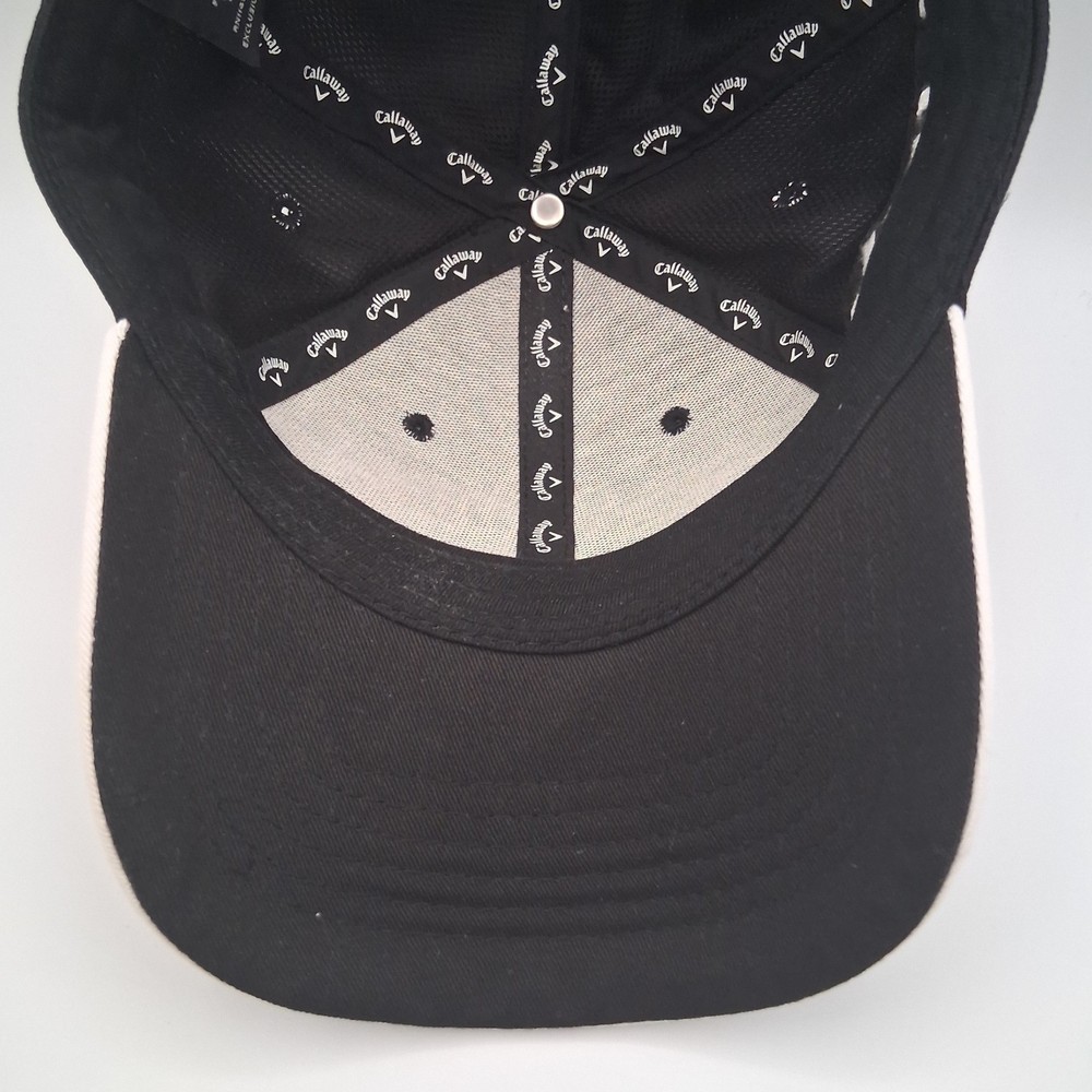 Callaway Odyssey Hex Black Tour Razr Hat Cap Strap Back White Red Script Logos