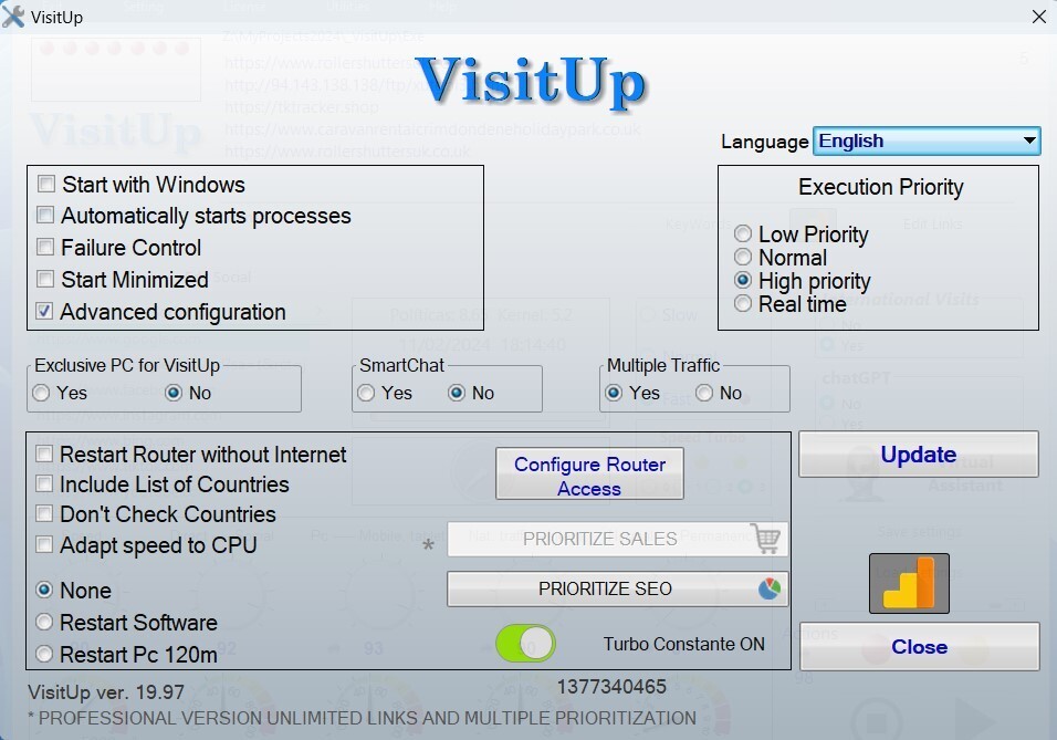 real visitors WEB, power SERP