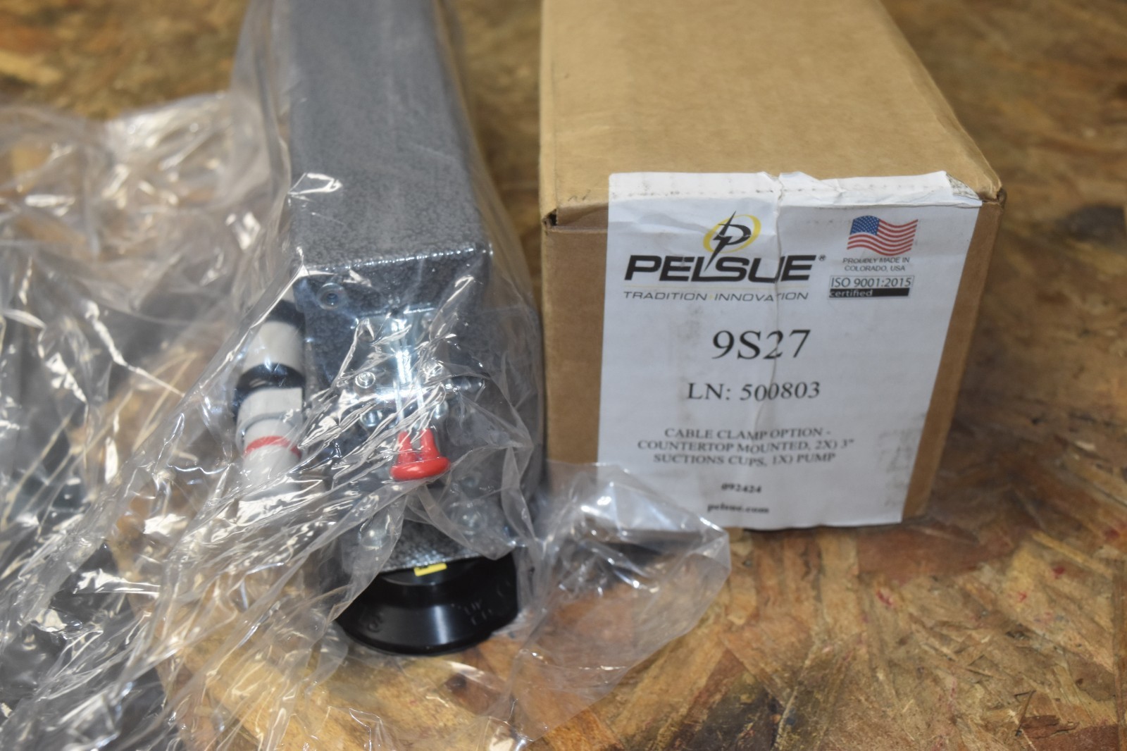 Pelsue 9S27 Fiber Optic Cable Clamp, Suction Cup NOS FREE SHIPPING
