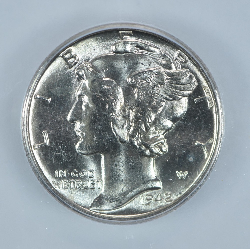 1942 Mercury Dime MS64 FB ICG