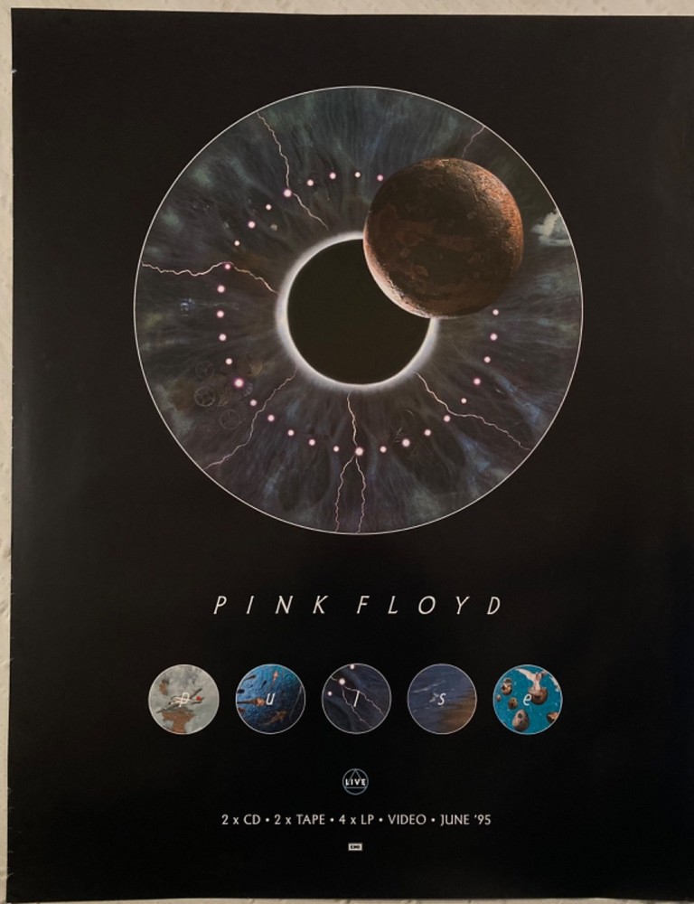 Pink Floyd 1995 Promo Poster Pulse Live F