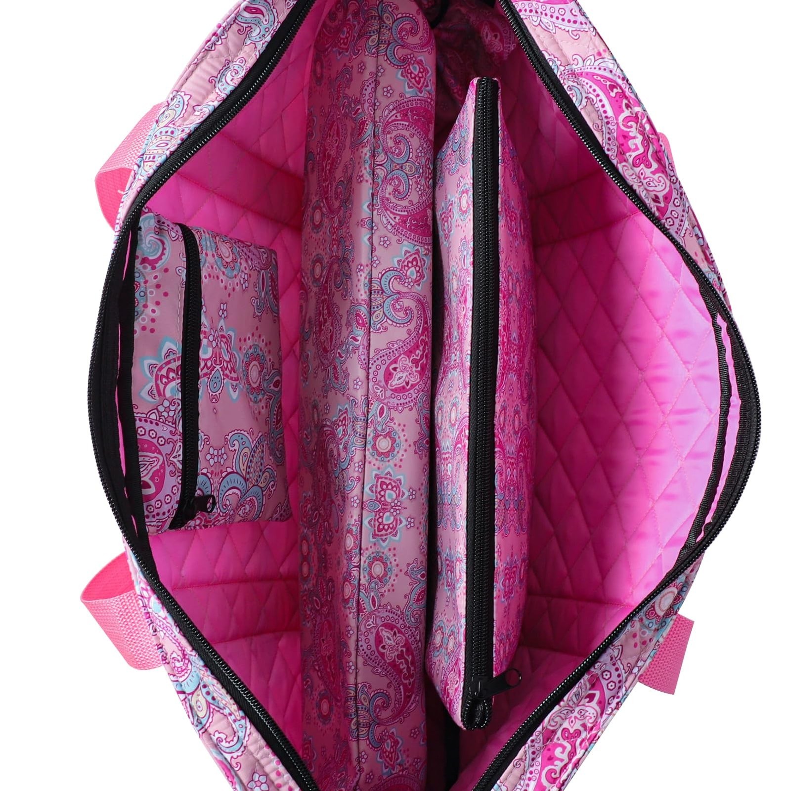 Empty Mahjong Bag,Thickened Pink Printed American Mahjong Game Set, Tiles Bag...