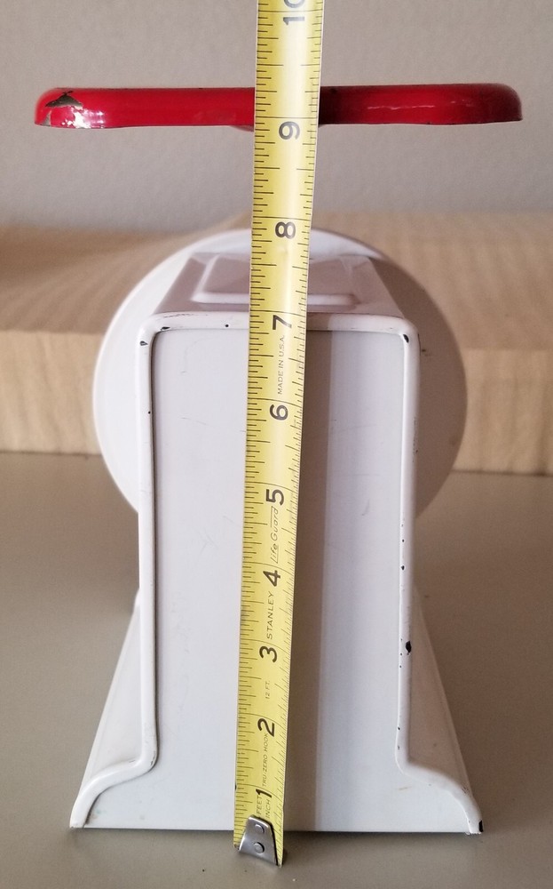 Vtg Hanson White/Red Model 2000 25lb Utilty Scale *Works* [B2 426]