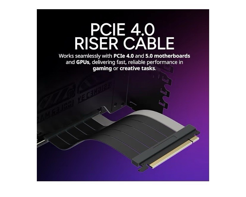 Adjustable Vertical GPU Card Holder Kit V3 with PCI-E Riser Cable for Any Case