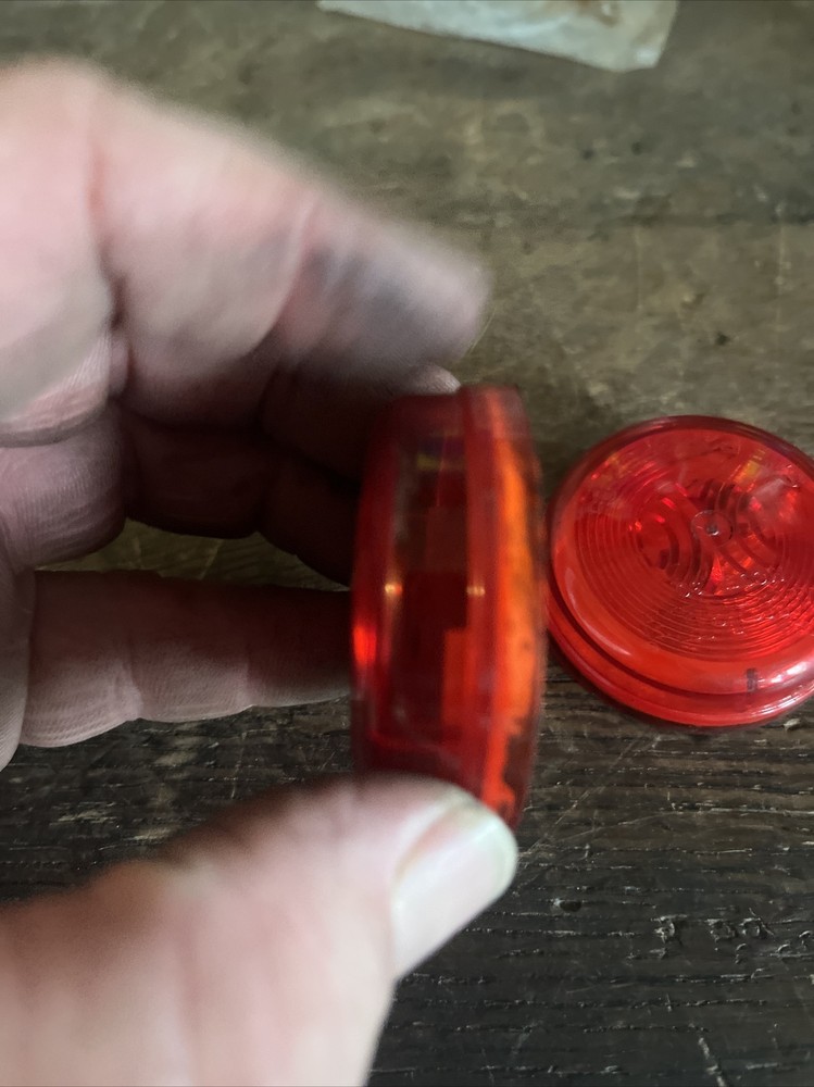 2 NOS Truck-Lite Light Assemblies Model 30 Red Lens
