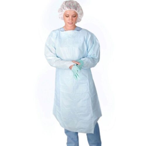 Medline CRI5000 Isolation Gown Thumb Loop Surgical Blue Regular Large Case/75
