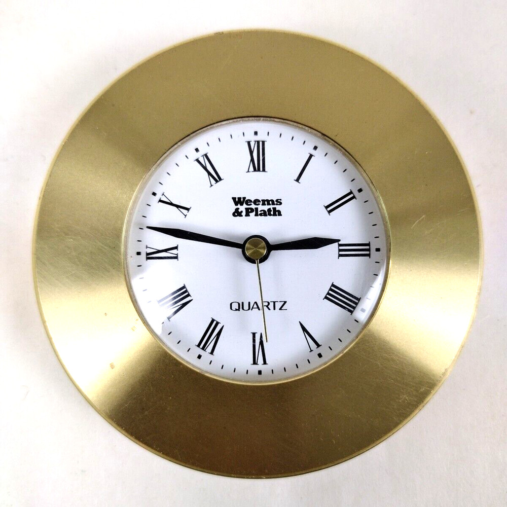 Weems & Plath Brass Chart Weight Clock 3 inch diameter