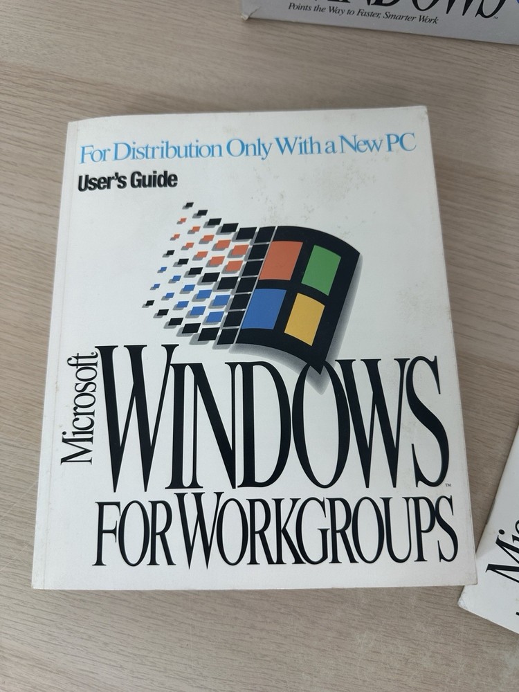 Microsoft Windows 3.1 Operating System + Microsoft Mouse - Vintage 1992 Big Box
