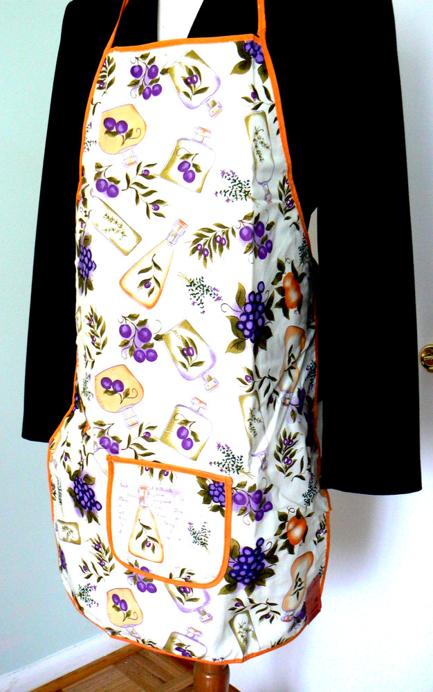 NWOT OLIVES PRINT KITCHEN APRON POLY COTTON