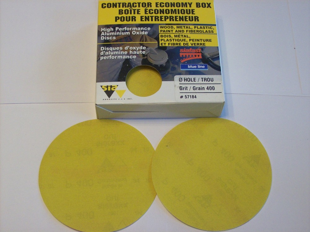 25 SIAFAST 5" HOOK & LOOP SANDING DISCS NO HOLE 40 GRIT
