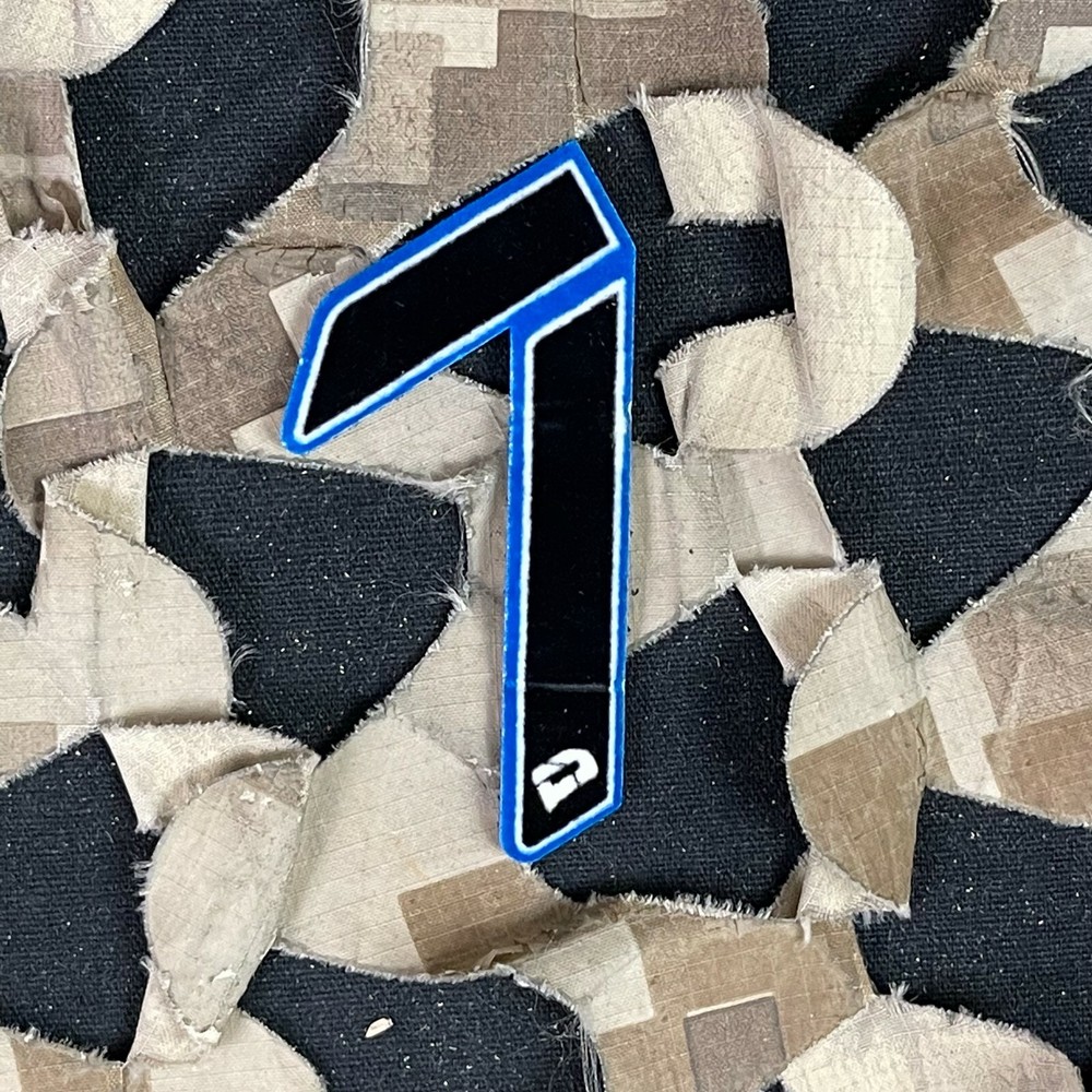 NEW Push Division Number Patch #7 - Blue