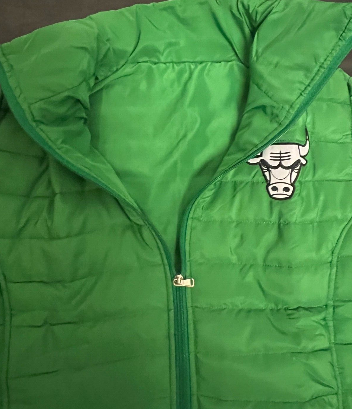 Chicago Bulls - St. Patrick's Day Puffy Jacket*_ * SGA ** 24-25_ ** NEW!!!
