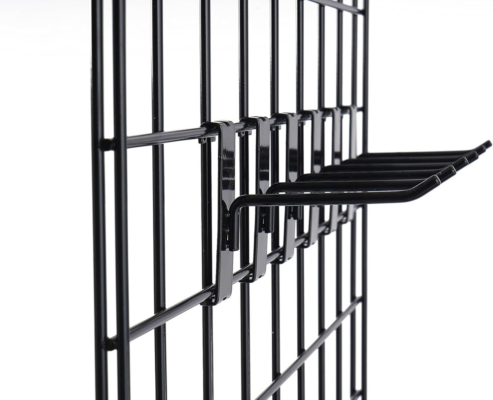black 8" Gridwall Hooks 12 Pcs Heavy Duty Gridwall Panel Hooks for Grid Wall Pan
