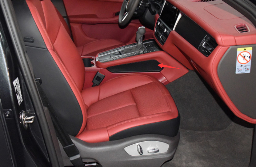 For Porsche Macan 2015-2021 Carbon Fiber Vinyl Console Gear Shift Both Side Trim