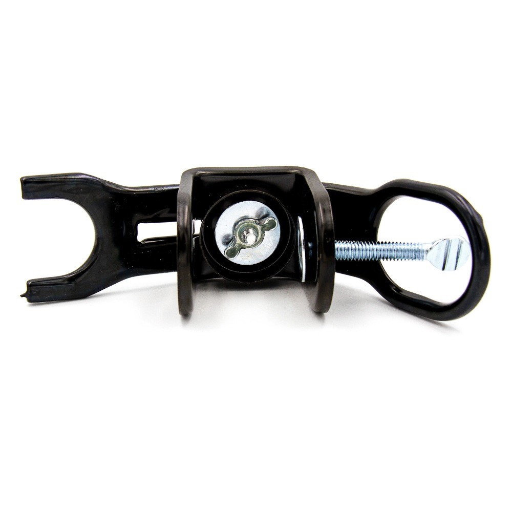 (2 pack) Rubber Dipped Clamp-on Rod Holder - Black