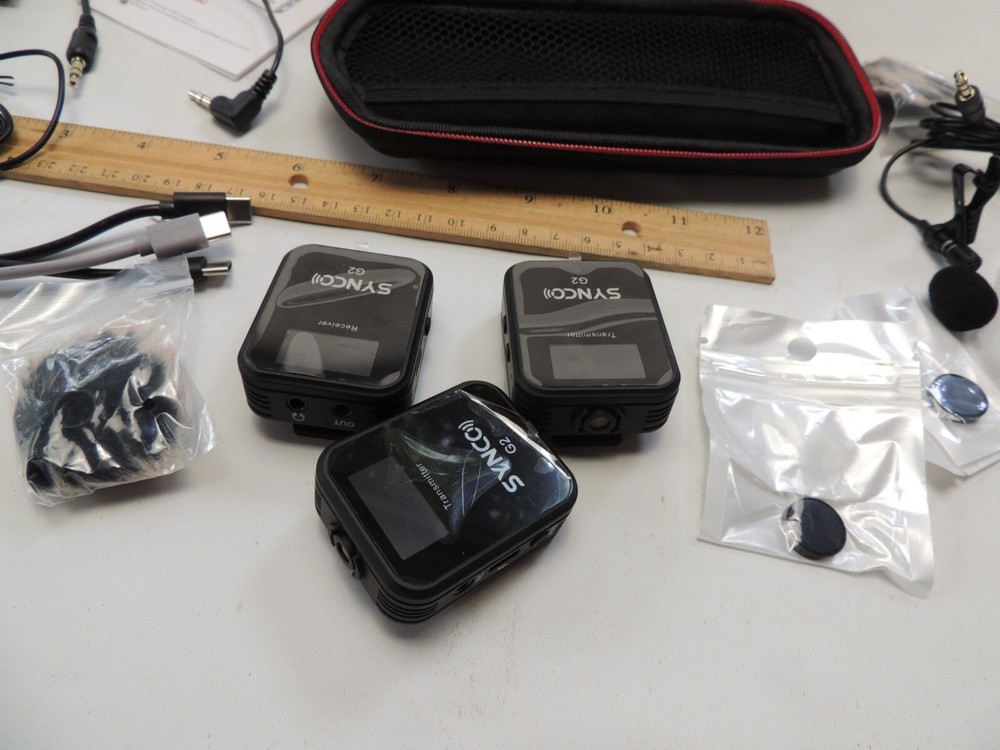SYNCO Wireless Lavalier Microphone, G2(A2) 2.4G Dual Transmitter Lapel Mic
