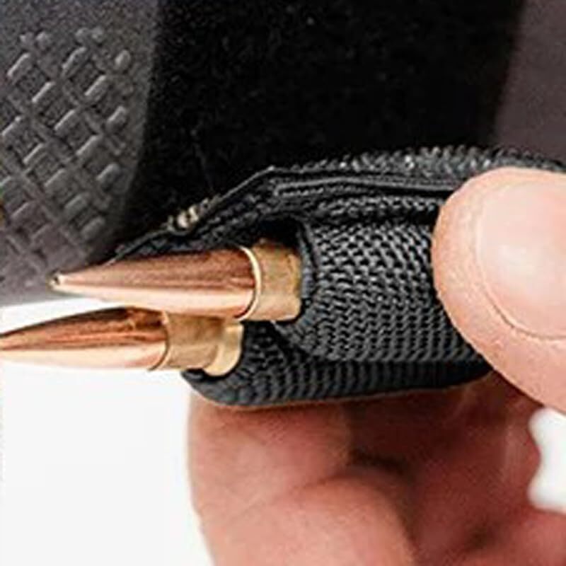 2X Tactical Patch 2 Round Ammo Holder Adhesive Cartridges Hook Loop Bullet Pouch