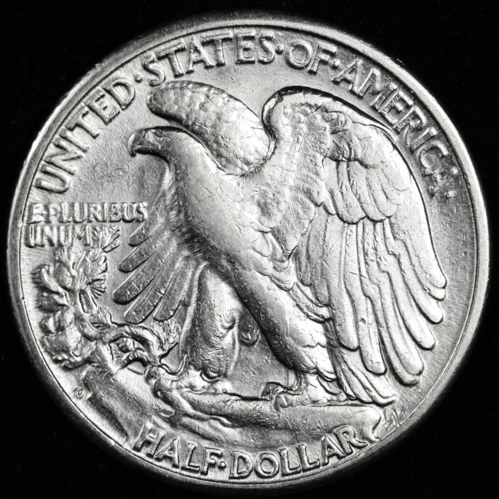 1947-d Walking Liberty Half. A.U. (Inventory A)