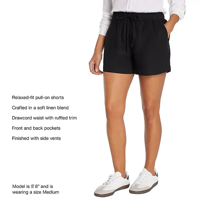 Gap Women's Linen Short Size S Black