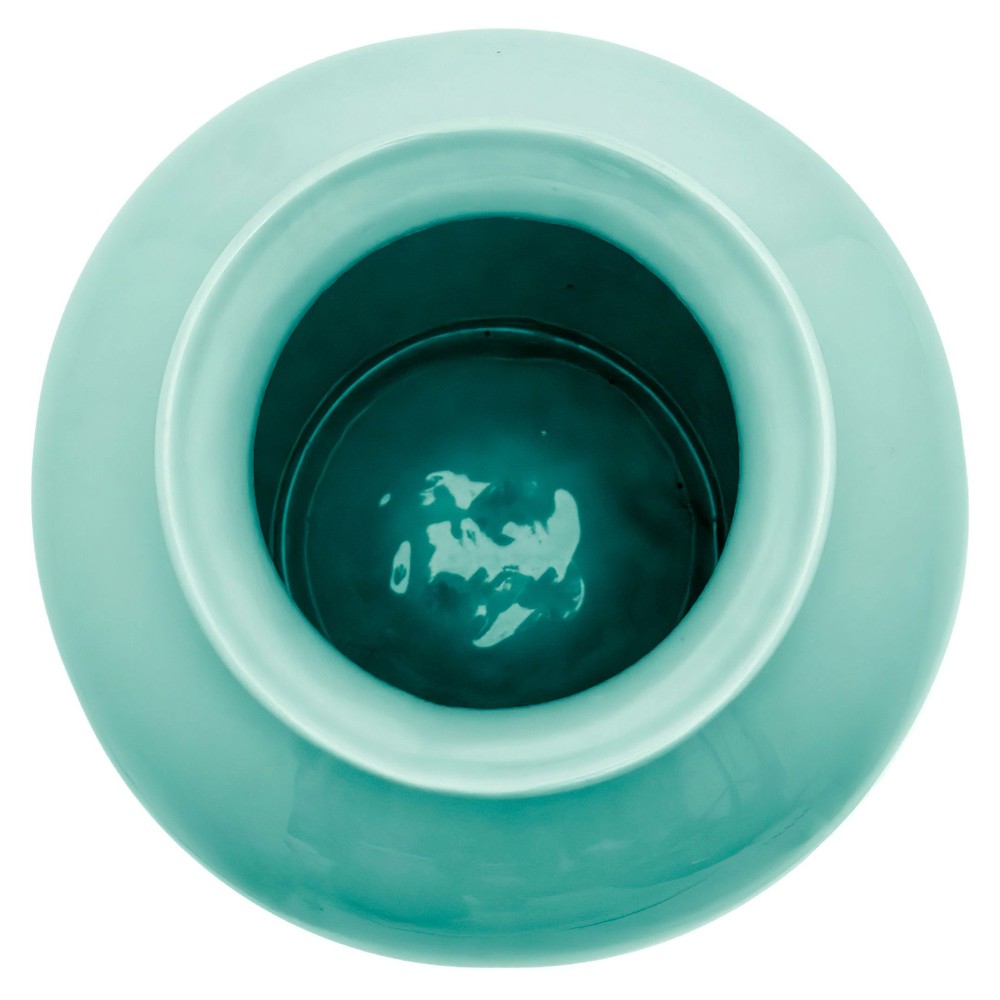 14" Turquoise Tung Chi Vase