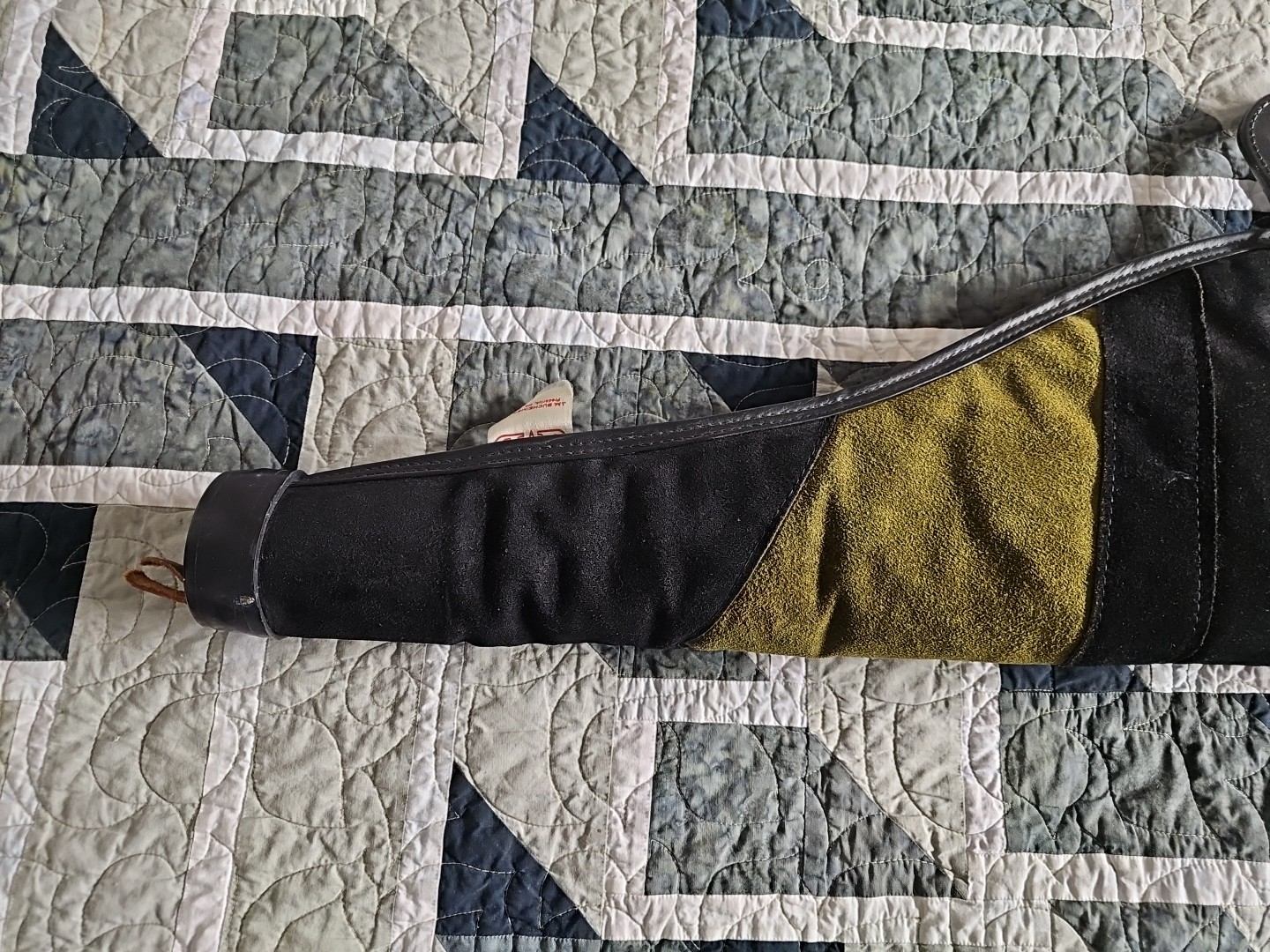 Vintage Gun Case J.M. Bucheimer Co Faux Fur Lined Black/Tan 42 Green Black