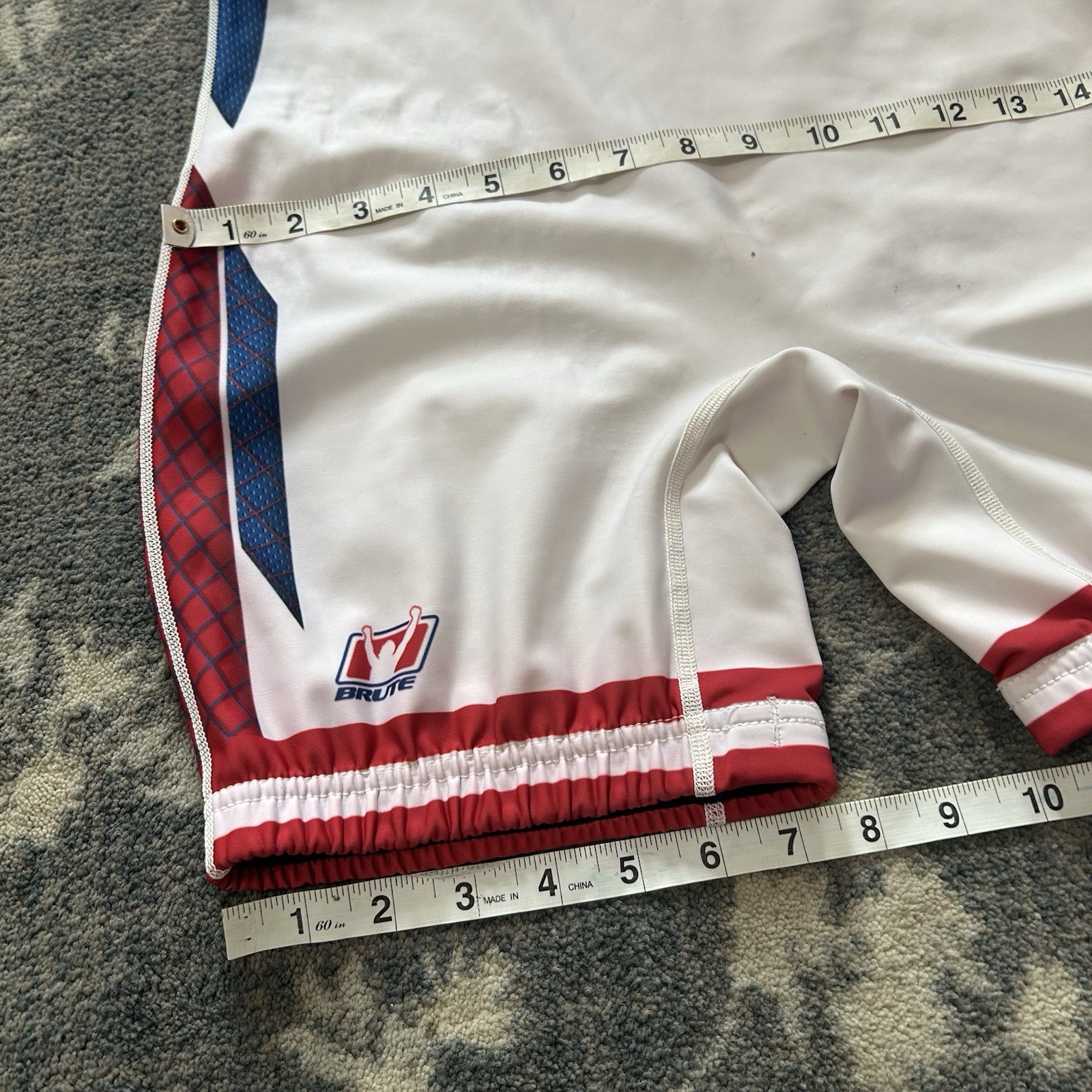 Great white Wrestling Team singlet Connecticut USA Brute Medium Rare Color