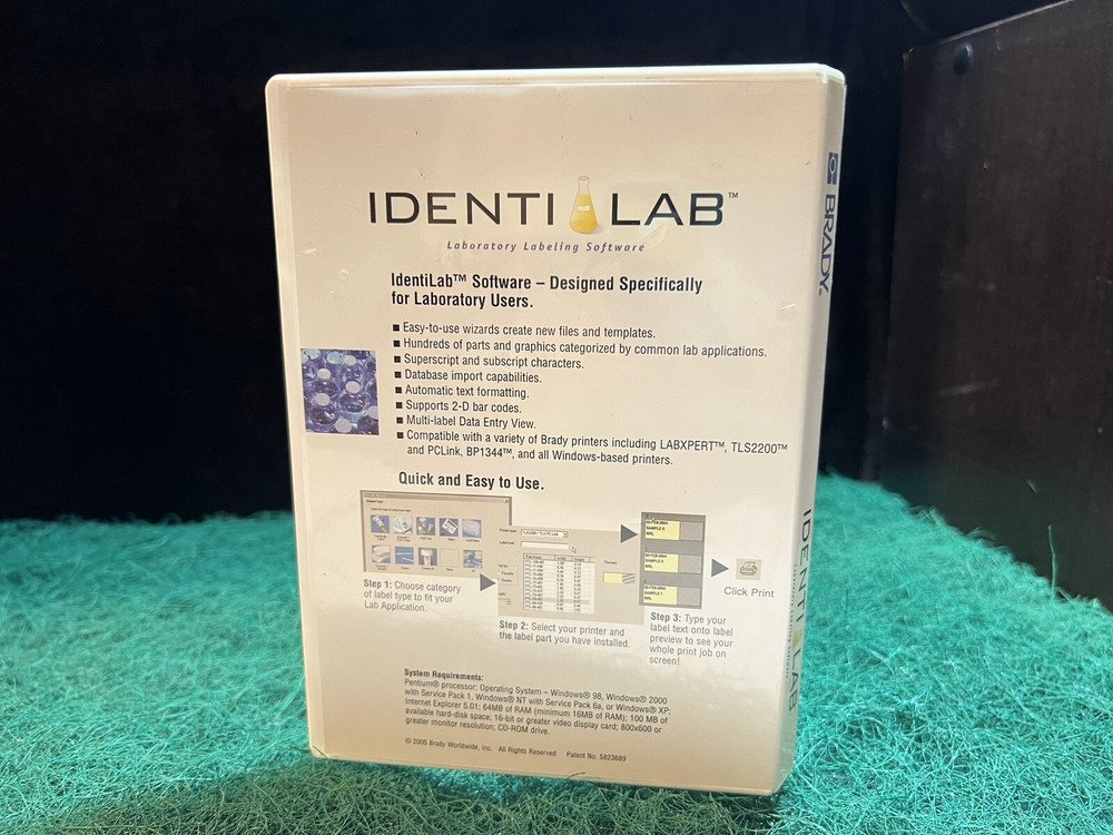 BRADY IDENTILAB LABORATORY LABELING SOFTWARE