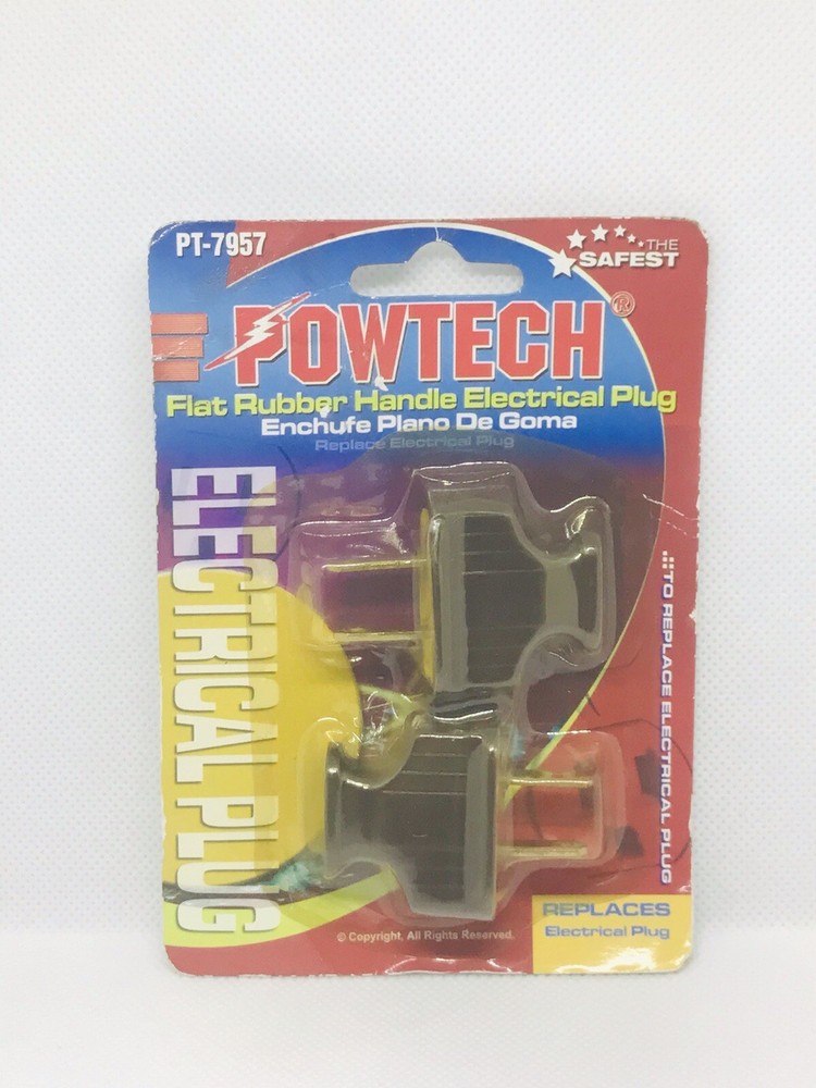 Powtech Flat Rubber Handle Electrical Plug Replaces -PT-7957…79