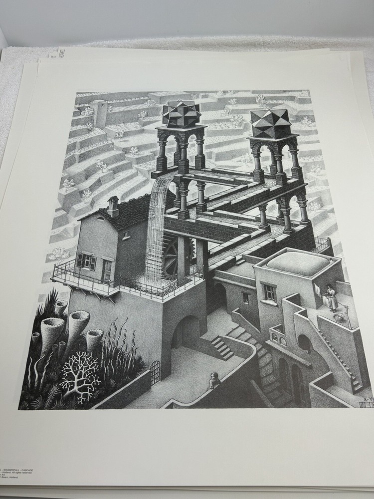 MC Escher Waterfall Poster
