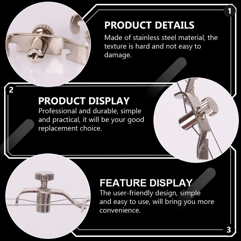 4pcs Professional Erhu String Adjusters Durable Erhu Adjustment Tools (Silver)