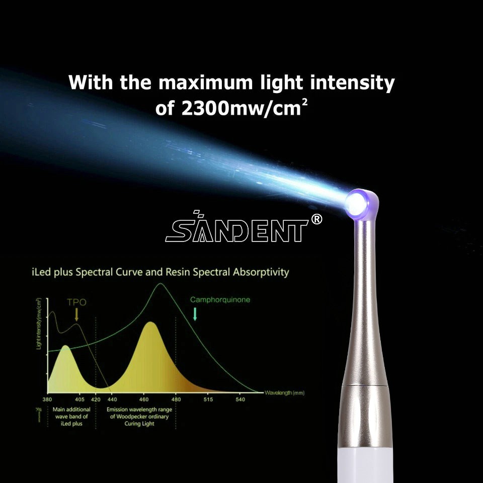 Dental ILED Curing Light Lamp Wireless 1Sec Curing 2500mW/cm2