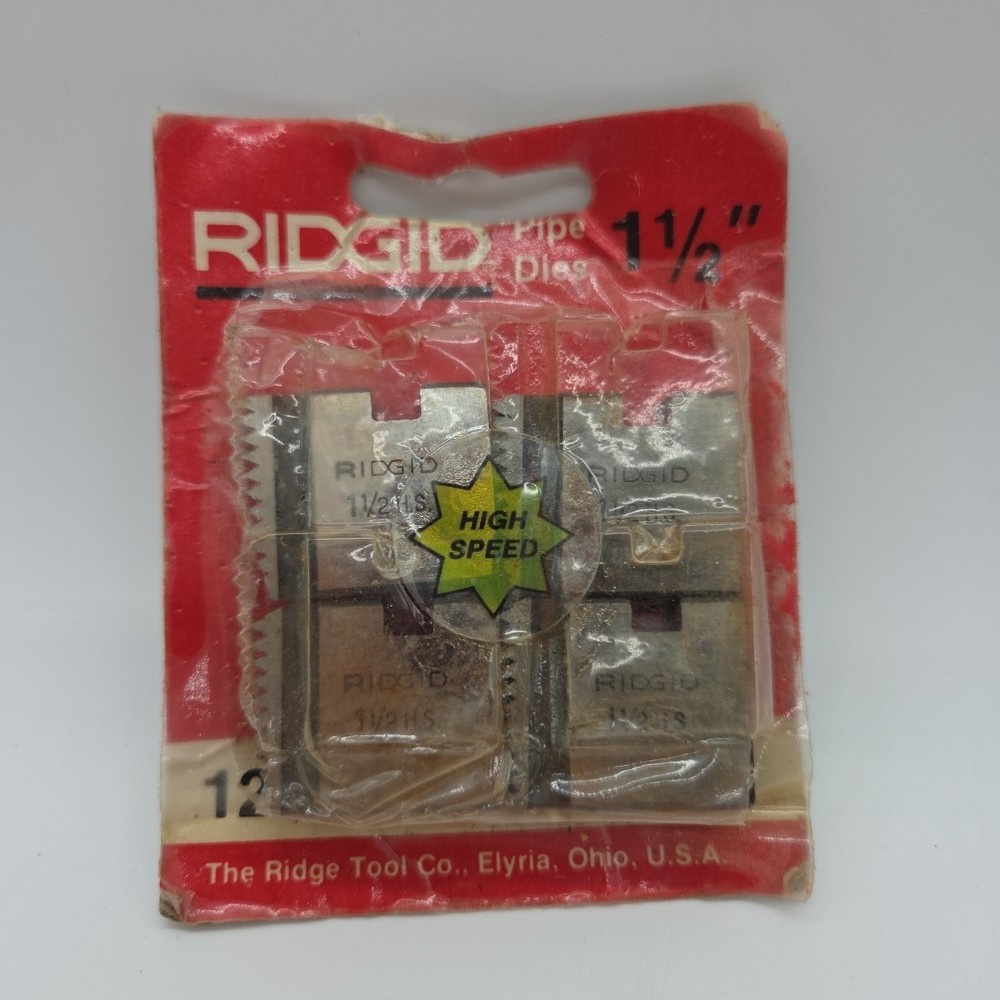 NEW Ridgid Replacement 12-R Threading Pipe Dies  1-1/2" USA 4ct