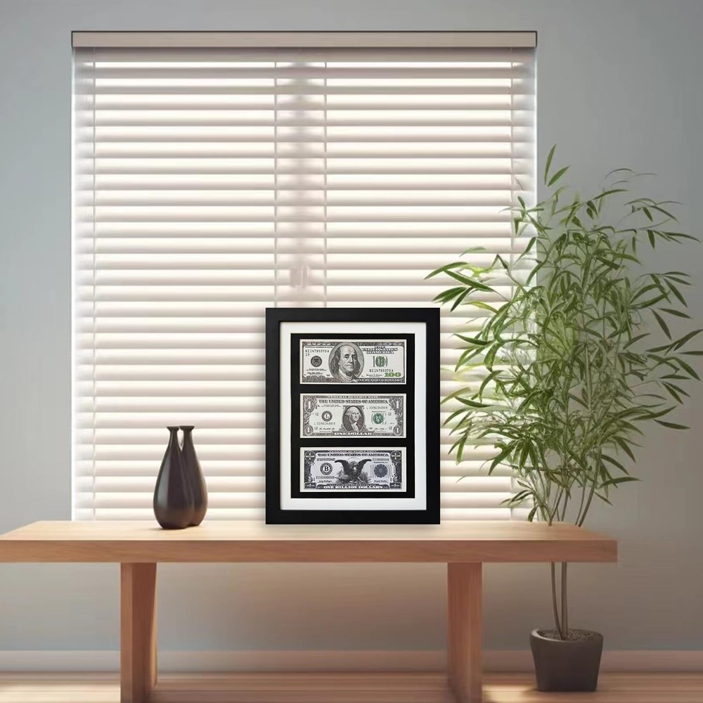 Tabletop picture frame, Dollar Bill Frame ,Multi Dollar Bill Frame