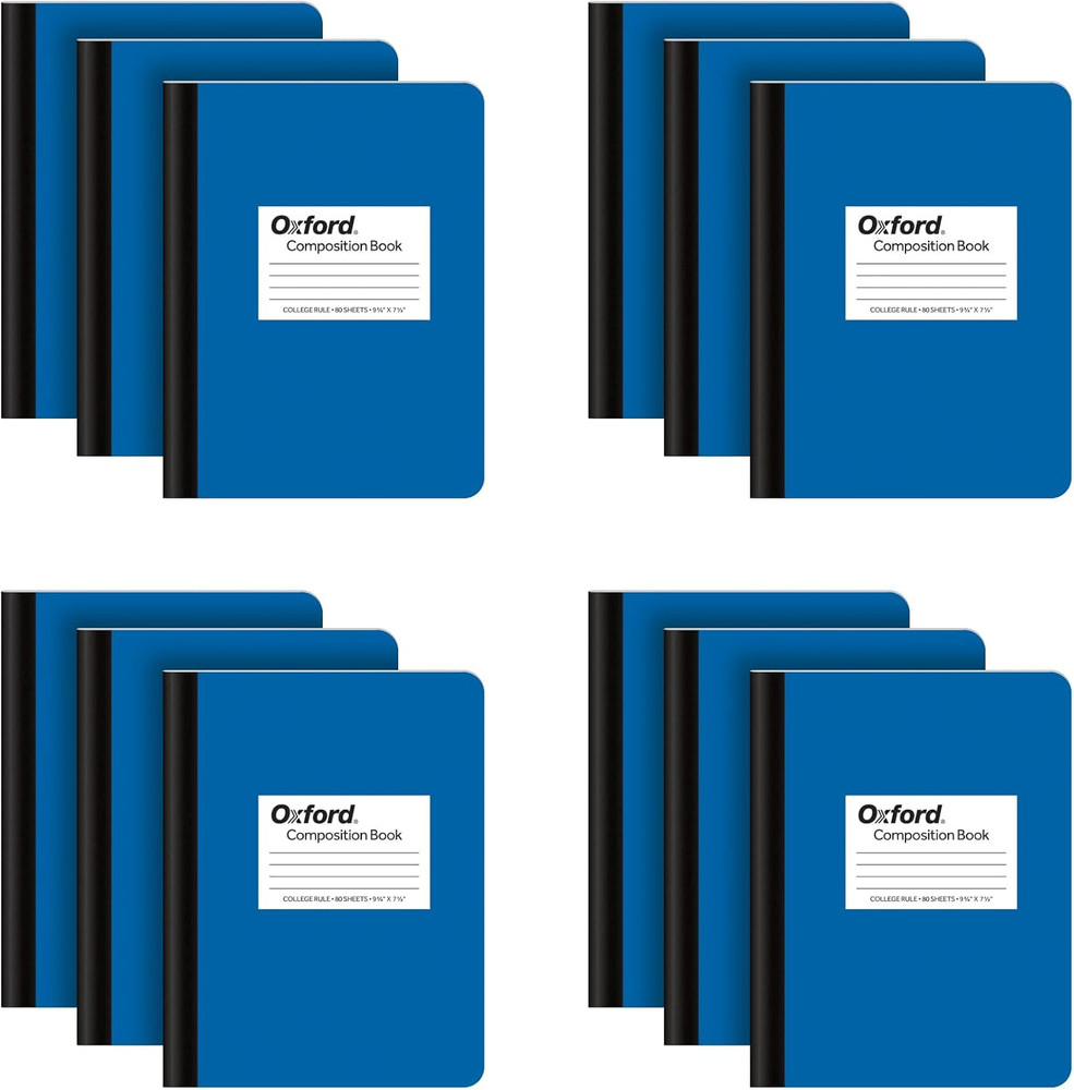 Composition Notebook 12 Pack, Notebooks for School, School Supplies, Journal for