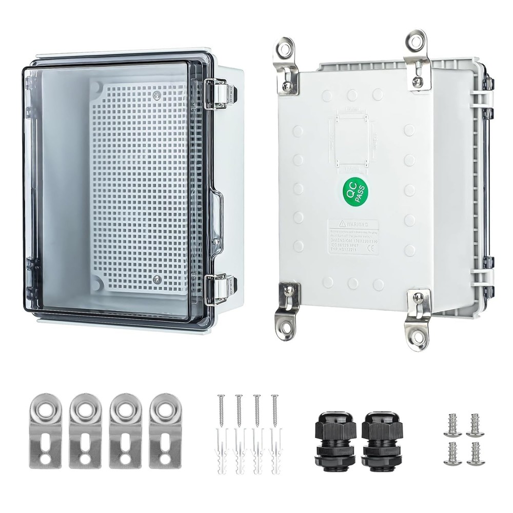 Large Waterproof Electrical Junction Box IP67 Waterproof Clear ABS Plastic