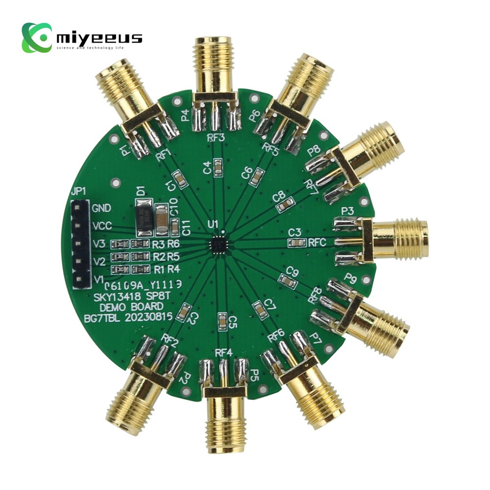 SKY13418 SP8T RF Switch Module 0.1G 10K-6G Testing Board Single Pole 8-Throw