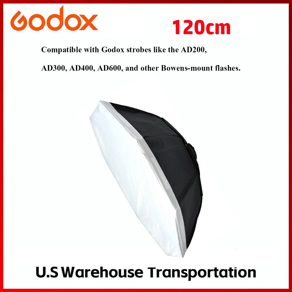 US Godox 120cm/47" Octagonal Softbox Bowens Mount Compatible for LED,Monolight