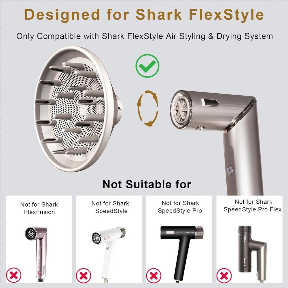 Large 5.7 Inch Diffuser for FlexStyle Dryer - Boost Volume & Reduce Drying Time