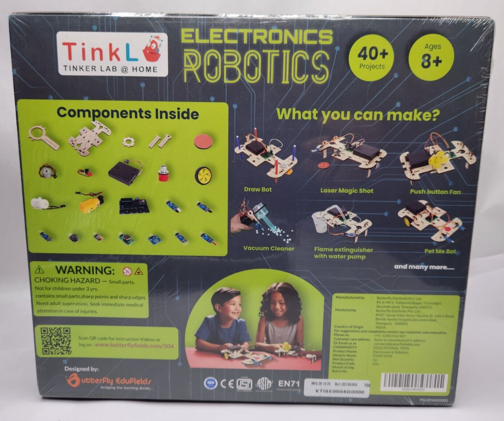 Butterflyedufields 40 In 1 Kit for Age 8+ DIY Robots & Electronics