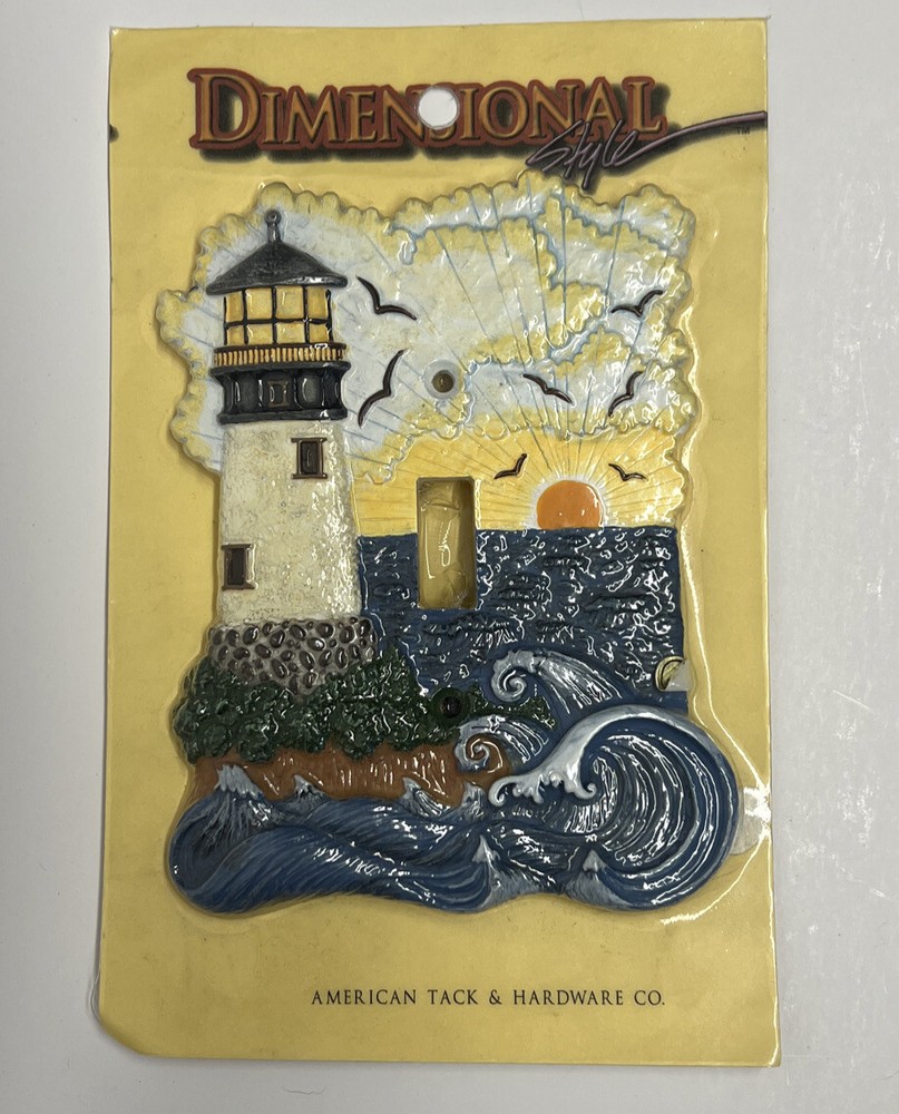 Dimensional Style American Tack & Hardware Co Lighthouse Single Switch Plate