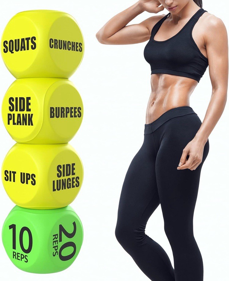 Workout Dice 6-Sided Foam Exercise Dice for Solo or Group Classes