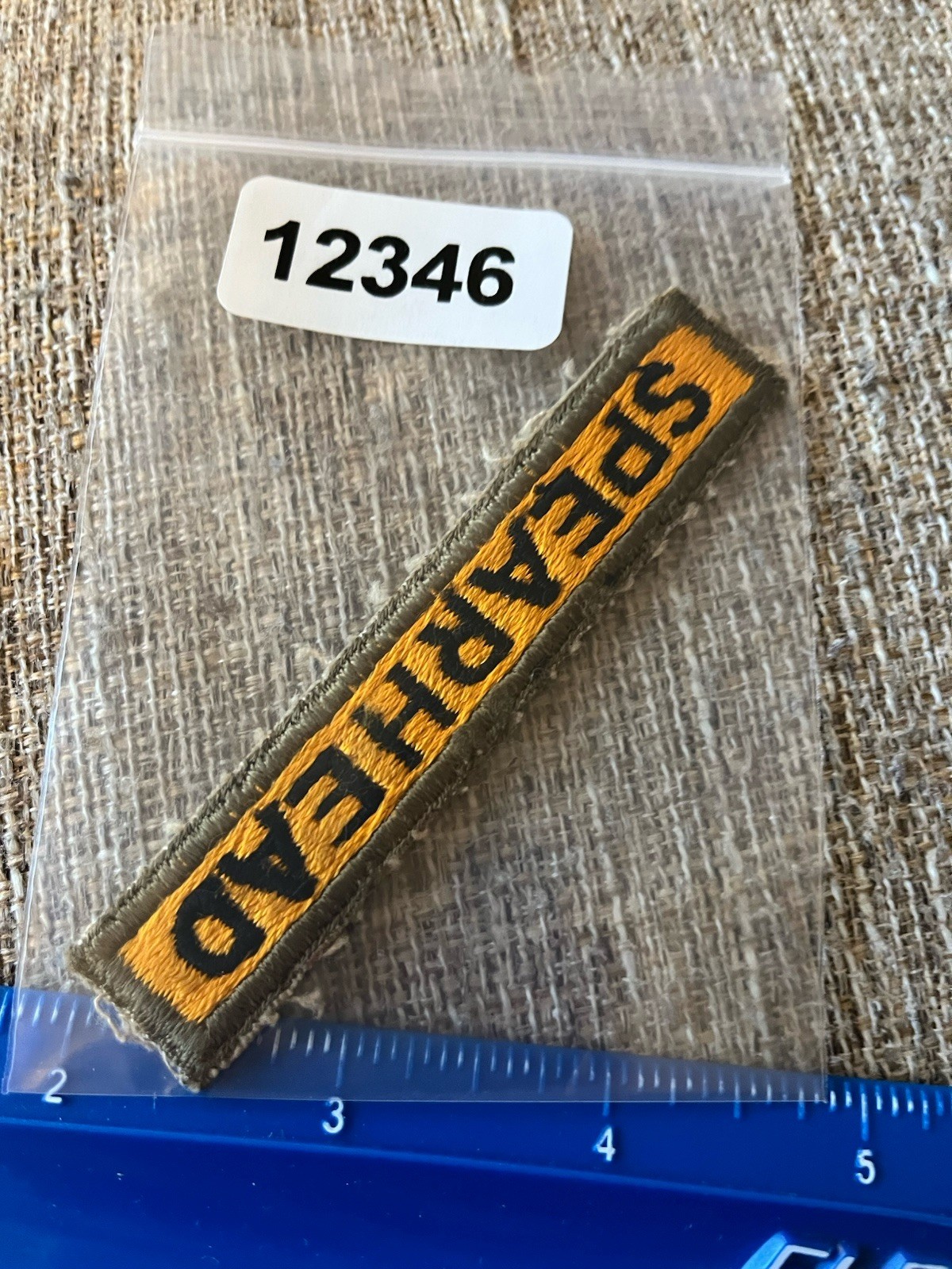 WWII Era US Army 3rd Armored Division SPEARHEAD Tab Patch