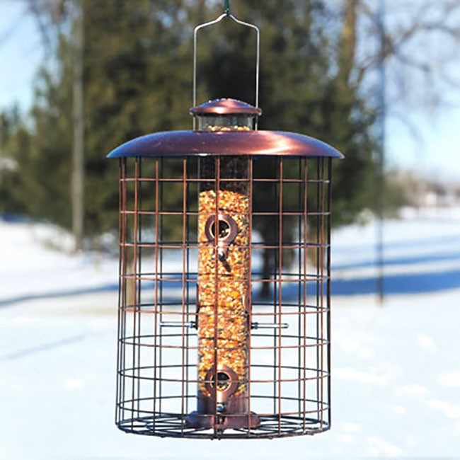 Woodlink Squirrel-Resistant Brushed Copper Seed Tube Feeder