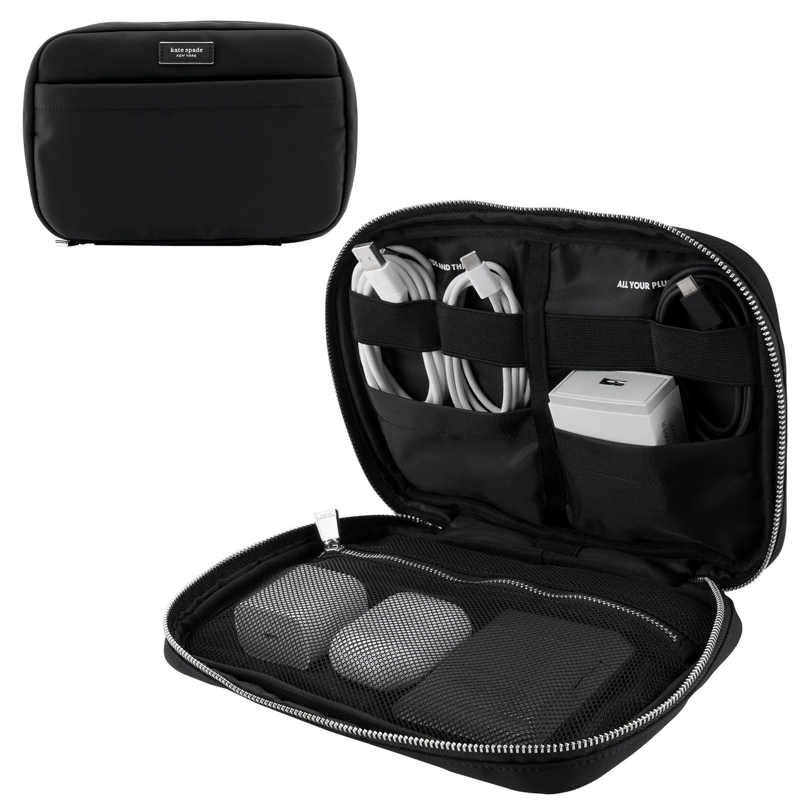 kate spade new york Nylon Tech Organizer Pouch - Electronics Cable Cord Organize