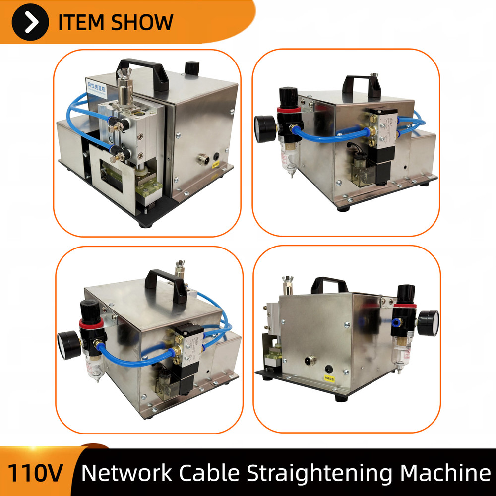 Portable Wire Straightening Machine 110V Pneumatic for Network & Shielded Cable