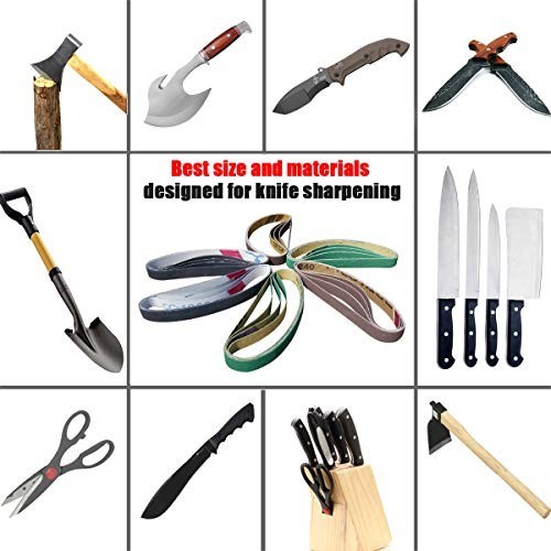24 Pcs 1/2" x 12" Replacement Belts for Work Sharp Knife Sharpener
