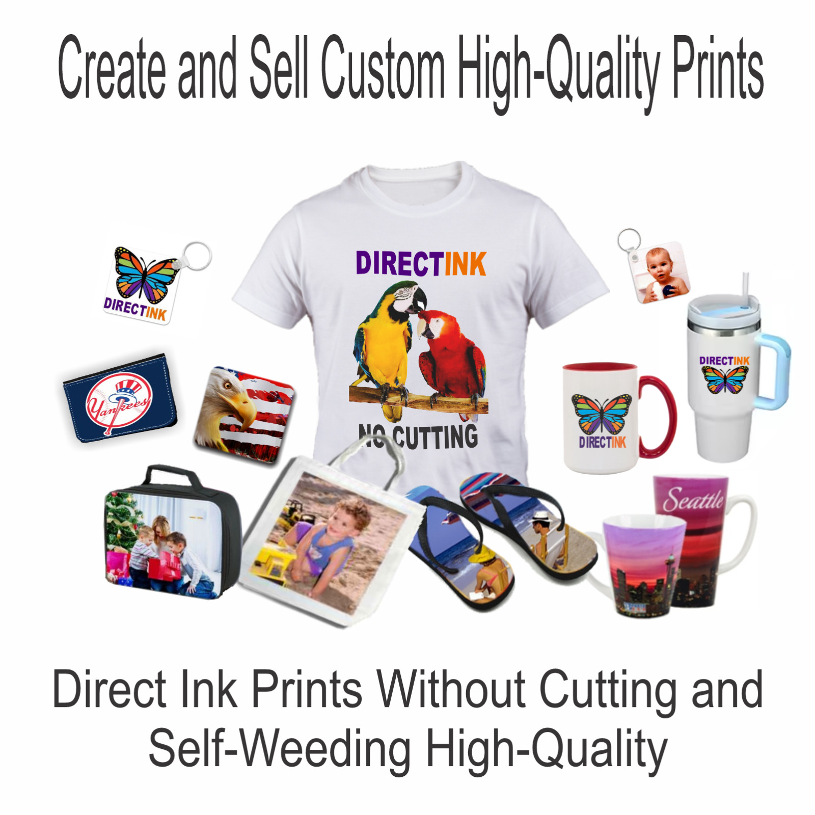Epson Printer XL with Sublimation ink Heat Transfer Print on T-shirt &Mug Bundle