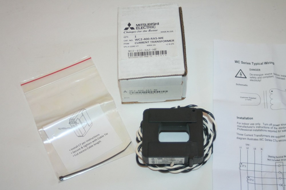 MITSUBISHI ELECTRIC WC2-400-RA5-ME Split Core Current Transformer 400A 5A * NEW