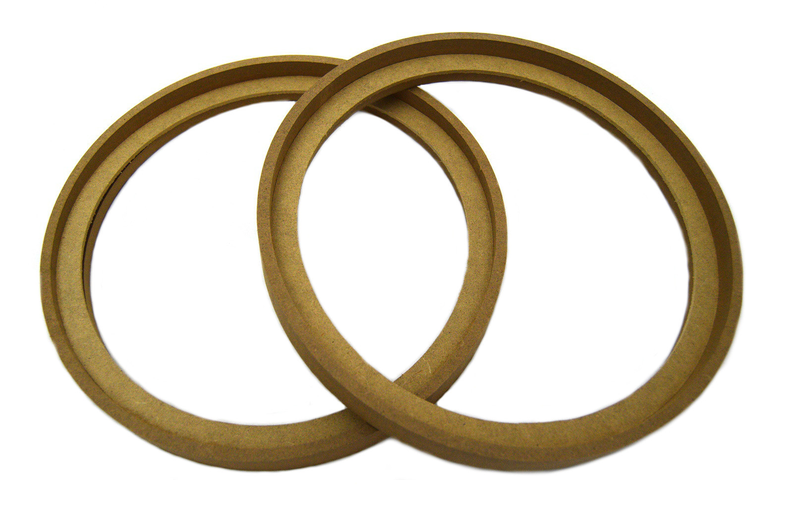 2 Pair 12" MDF Wood Speaker Subwoofer Mounting Spacer Rings Recessed with Bezel