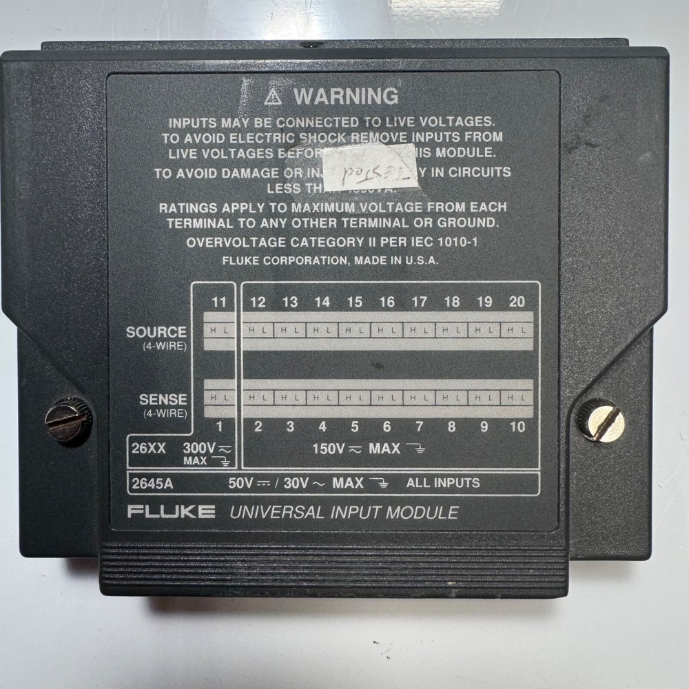 FLUKE 2645A UNIVERSAL INPUT MODULE + 2680A BLANK MODULE NetDAQ